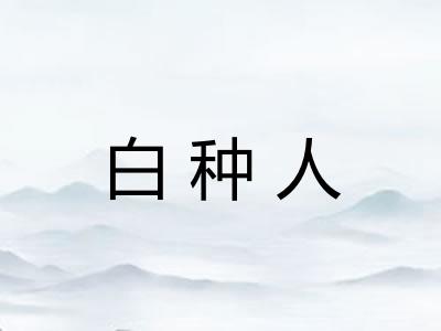 白种人 白种人