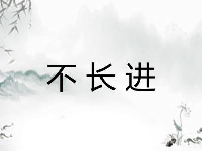 不长进 不长进