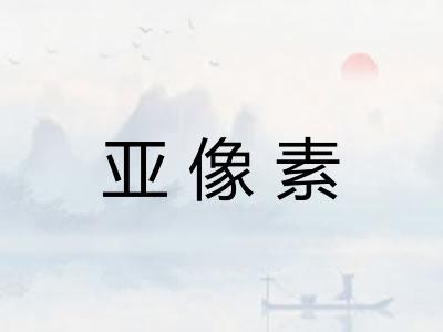 亚像素 亚像素