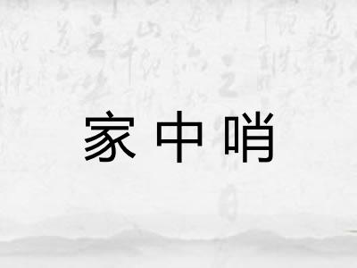 家中哨 家中哨