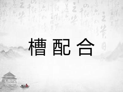 槽配合 槽配合