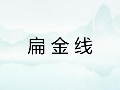 扁金线 扁金线