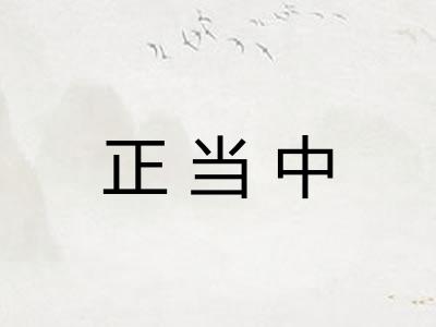 正当中 正当中