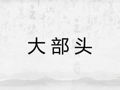 大部头 大部头