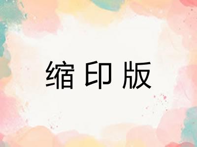 缩印版