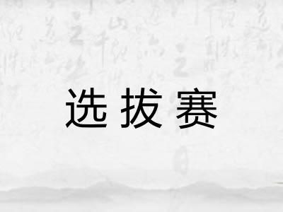 选拔赛 选拔赛