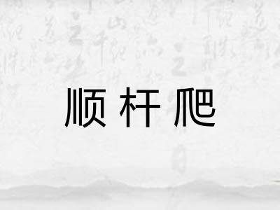 顺杆爬 顺杆爬