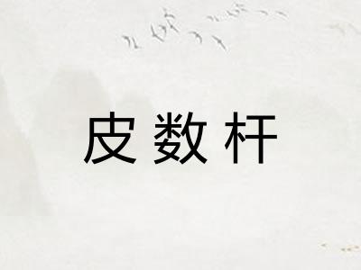 皮数杆
