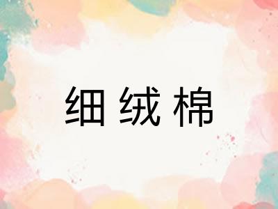 细绒棉 细绒棉