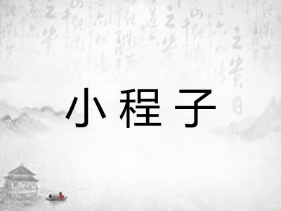 小程子 小程子