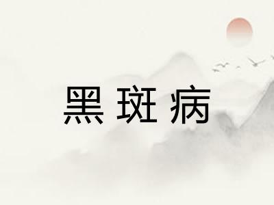 黑斑病