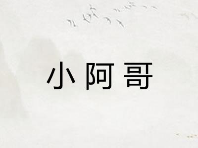 小阿哥 小阿哥