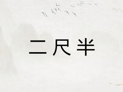 二尺半 二尺半