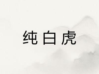 纯白虎 纯白虎