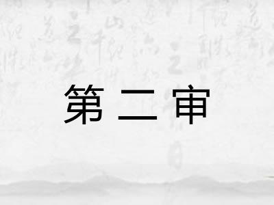 第二审 第二审