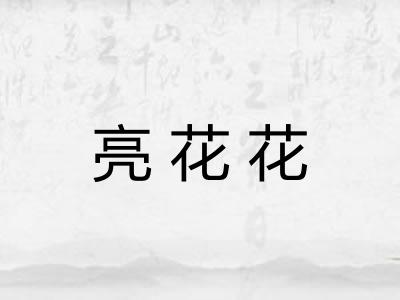 亮花花