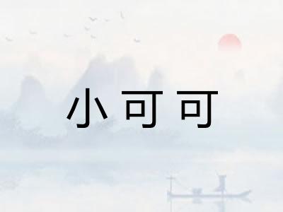 小可可 小可可