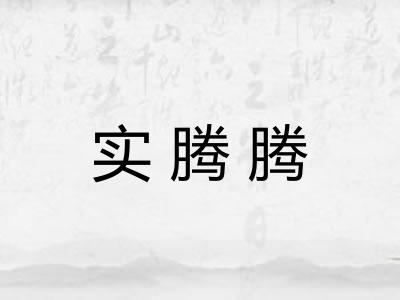 实腾腾 实腾腾