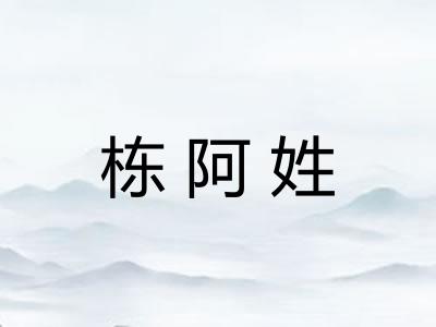 栋阿姓 栋阿姓