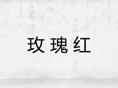 玫瑰红 玫瑰红