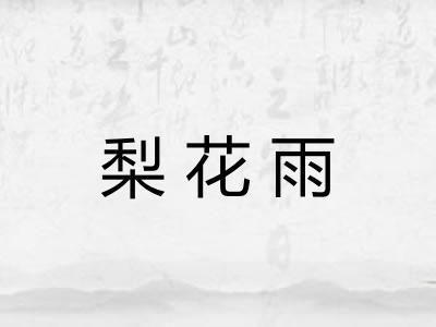 梨花雨 梨花雨