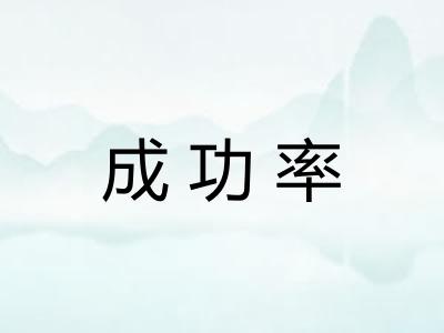 成功率 成功率