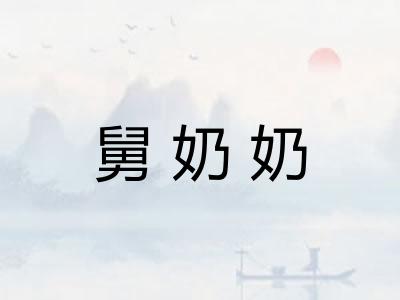 舅奶奶 舅奶奶
