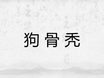 狗骨秃 狗骨秃