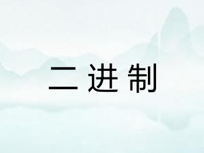 二进制 二进制