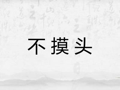 不摸头 不摸头