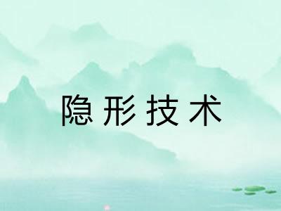 隐形技术 隐形技术