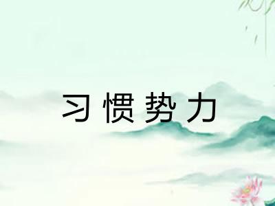 习惯势力 习惯势力
