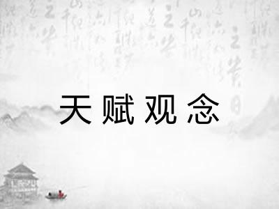 天赋观念 天赋观念