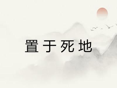 置于死地 置于死地