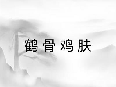 鹤骨鸡肤 鹤骨鸡肤