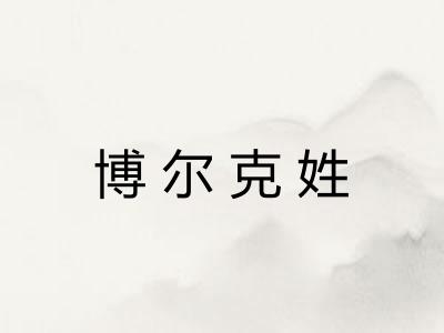 博尔克姓 博尔克姓