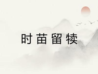 时苗留犊 时苗留犊