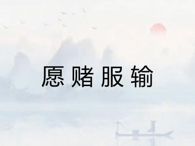 愿赌服输 愿赌服输