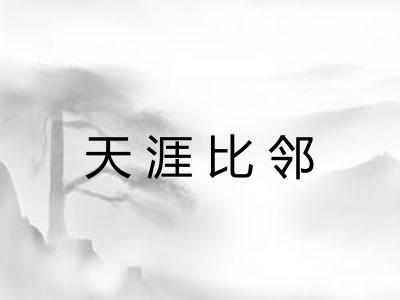 天涯比邻 天涯比邻