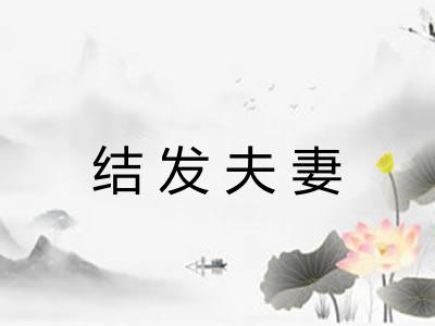 结发夫妻 结发夫妻