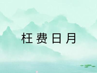 枉费日月 枉费日月