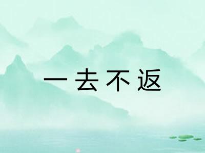 一去不返
