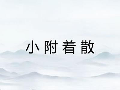 小附着散 小附着散