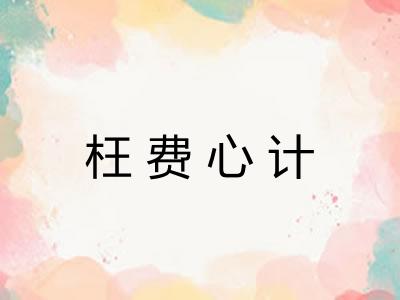 枉费心计 枉费心计