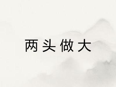 两头做大