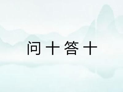 问十答十 问十答十