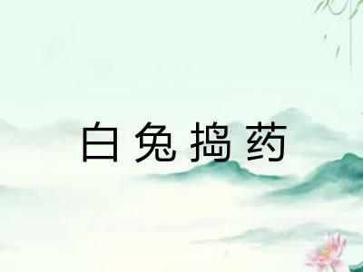 白兔捣药 白兔捣药