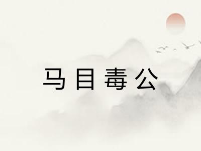 马目毒公