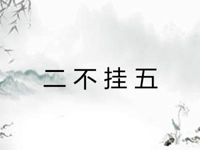 二不挂五