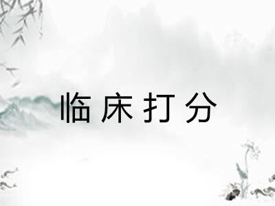 临床打分 临床打分